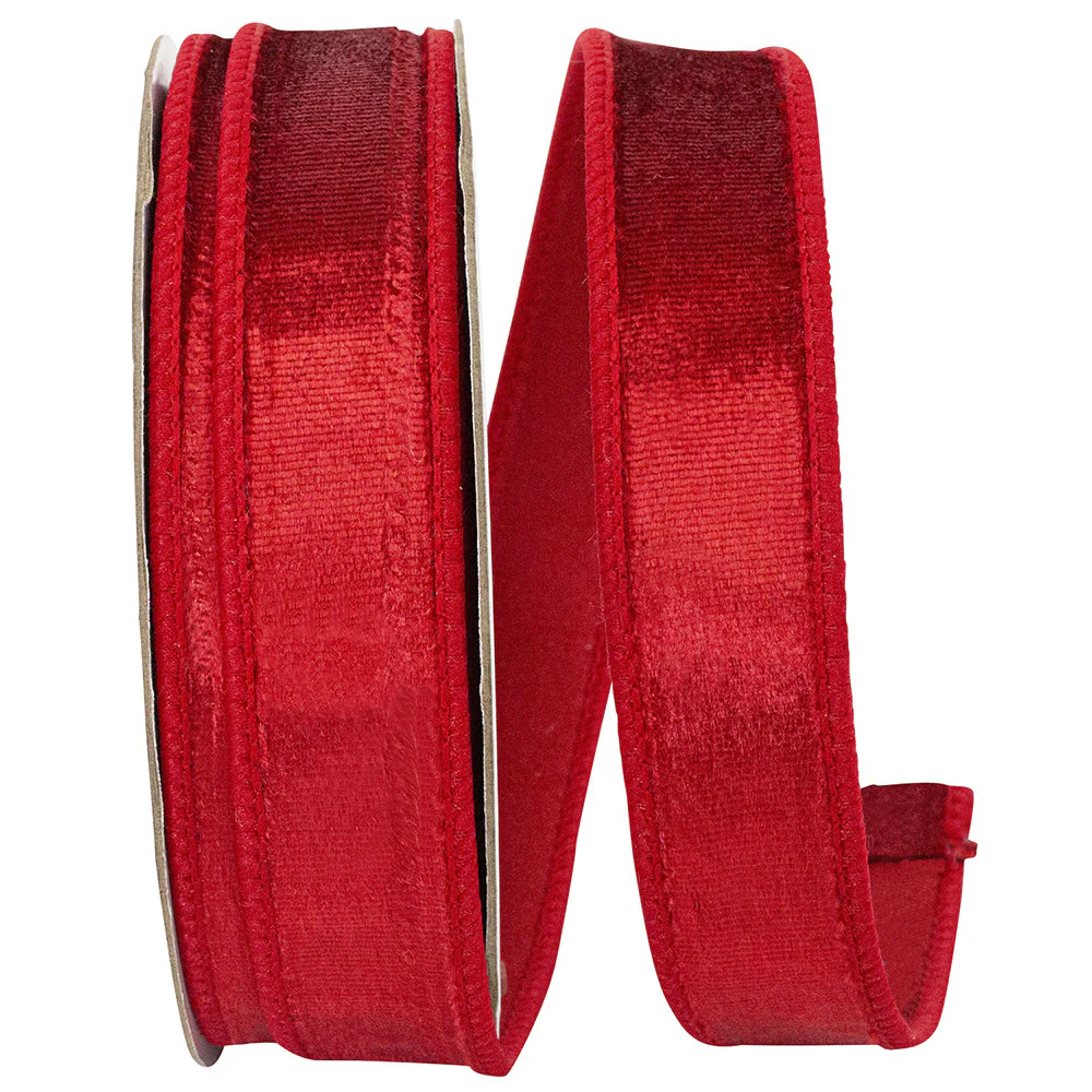 1 Inch Designer Plush Velvet Elite Wired Edge Ribbon - Image 5