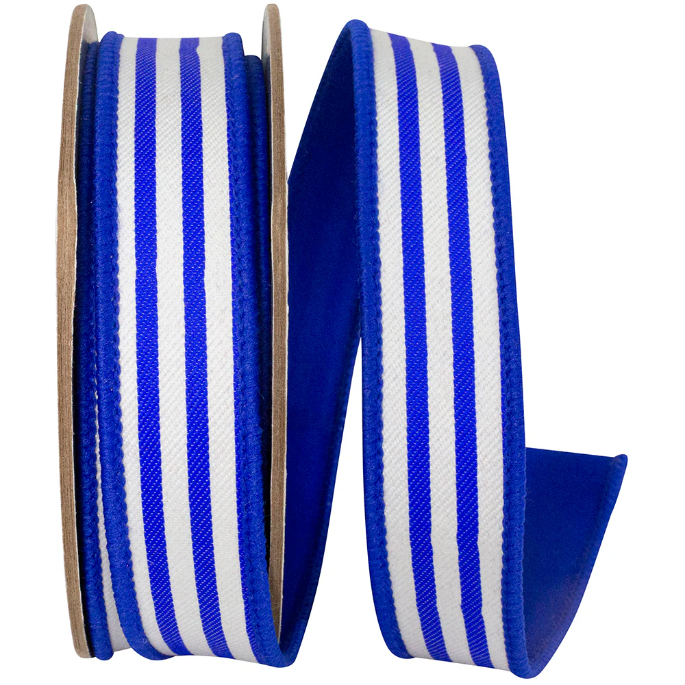 1 Inch Striped Twill Deluxe Dupioni Backed Wired Edge - Image 11