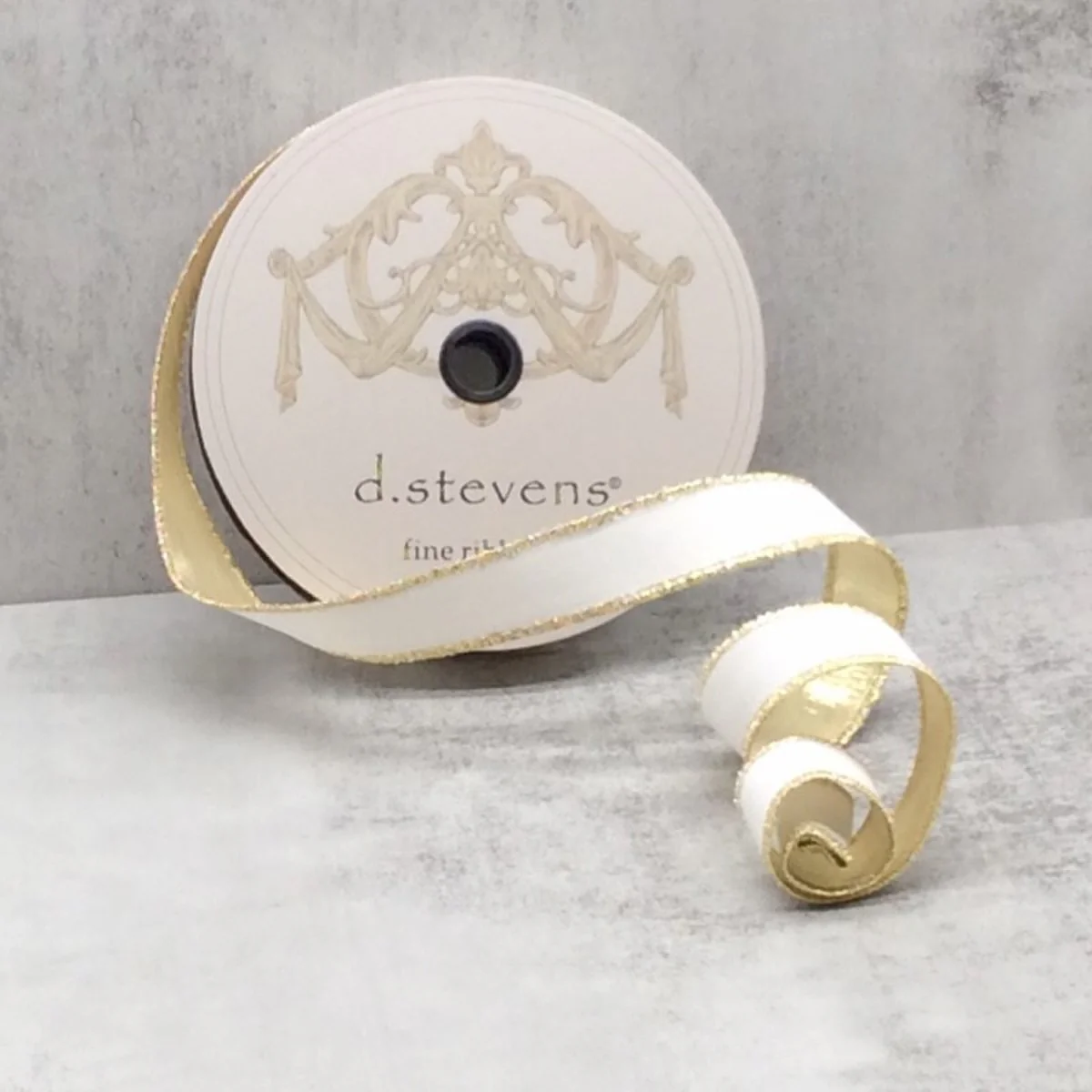1" x 25yds Flocked Velvet Metallic Gold Back - Image 7