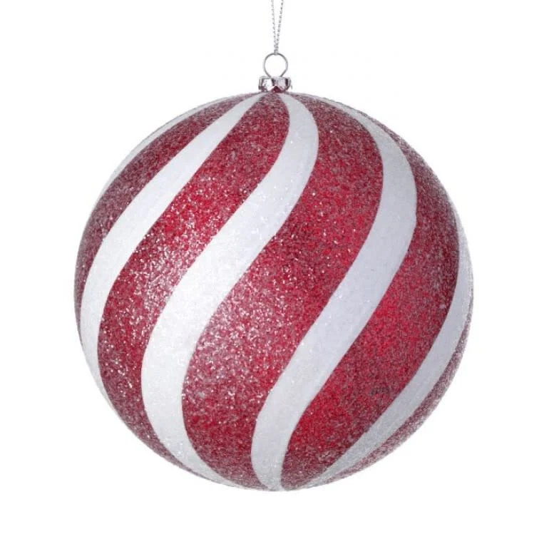 140mm Iced Candy Ball Ornament - Image 2