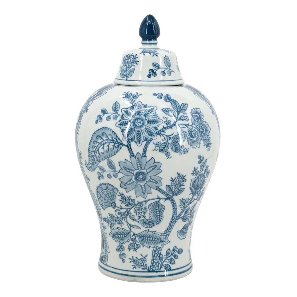14.5 Inch Porcelain Lidded Jar - Image 3