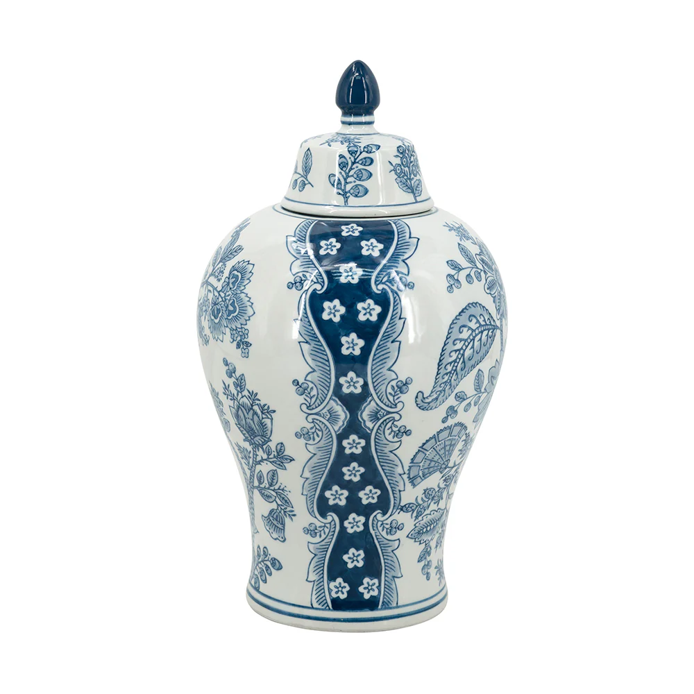 14.5 Inch Porcelain Lidded Jar - Image 4