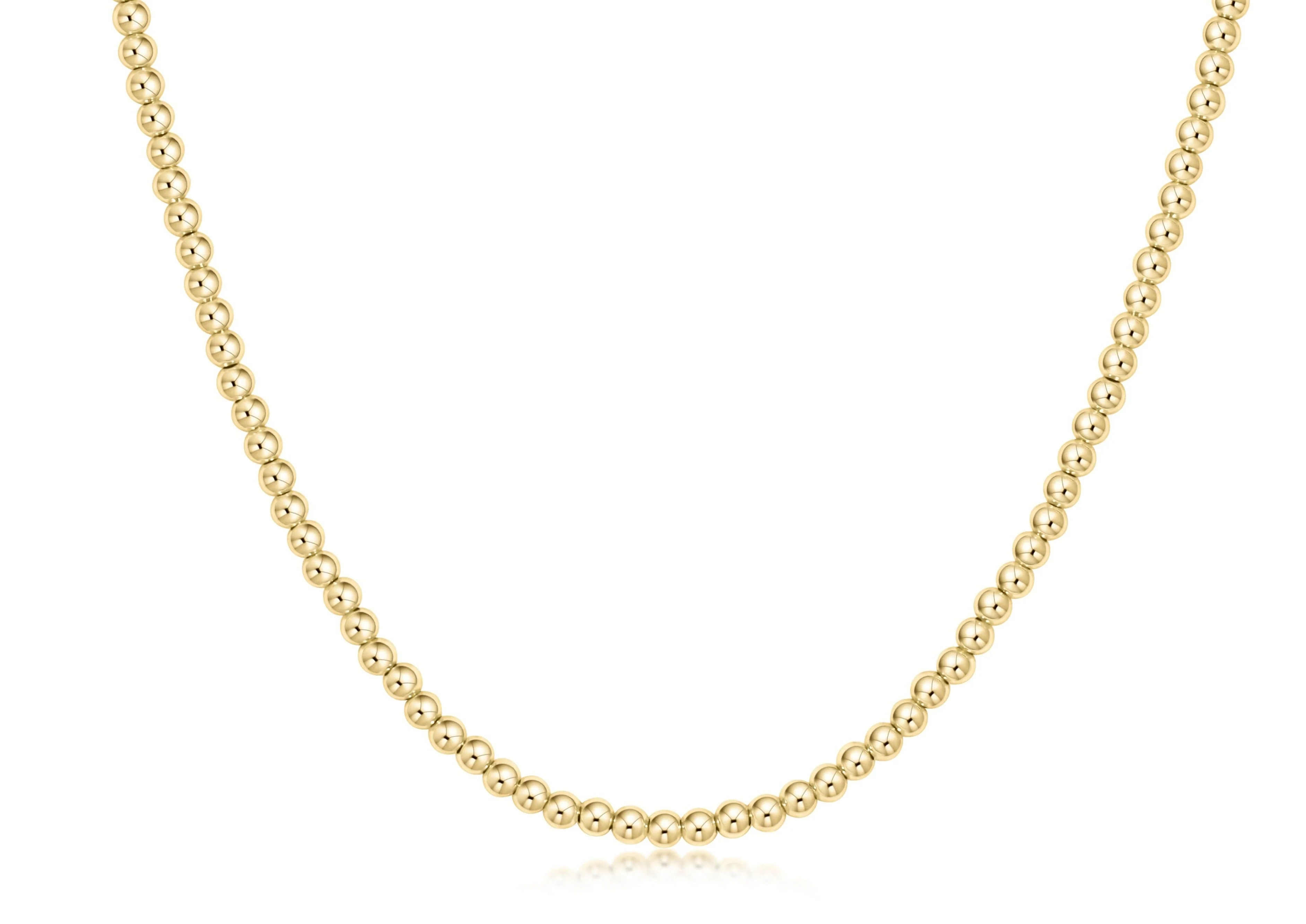 15" Choker Classic Gold 3mm Bead - Image 3