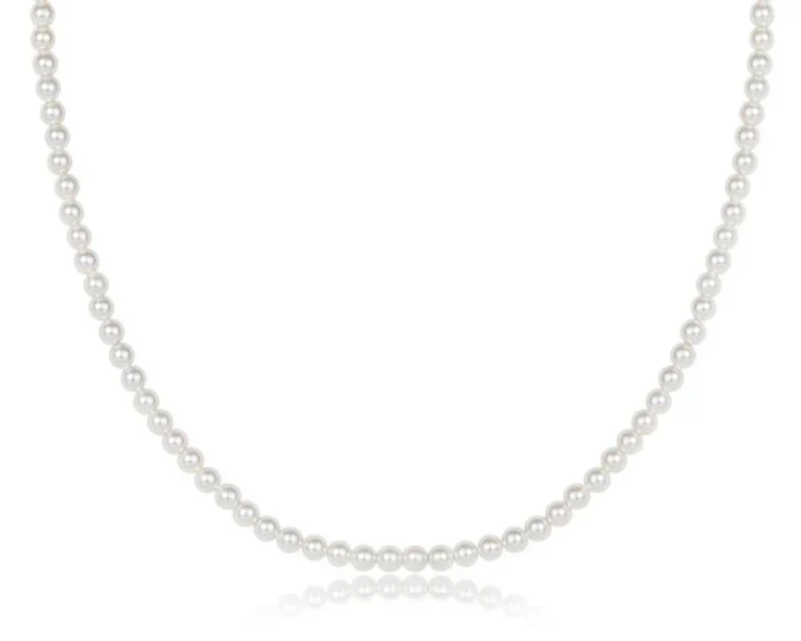 15" Choker Beaded - Classic Pearl 3mm - Image 2