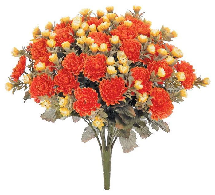 15" Mini Mum Bush Blooms - Image 6