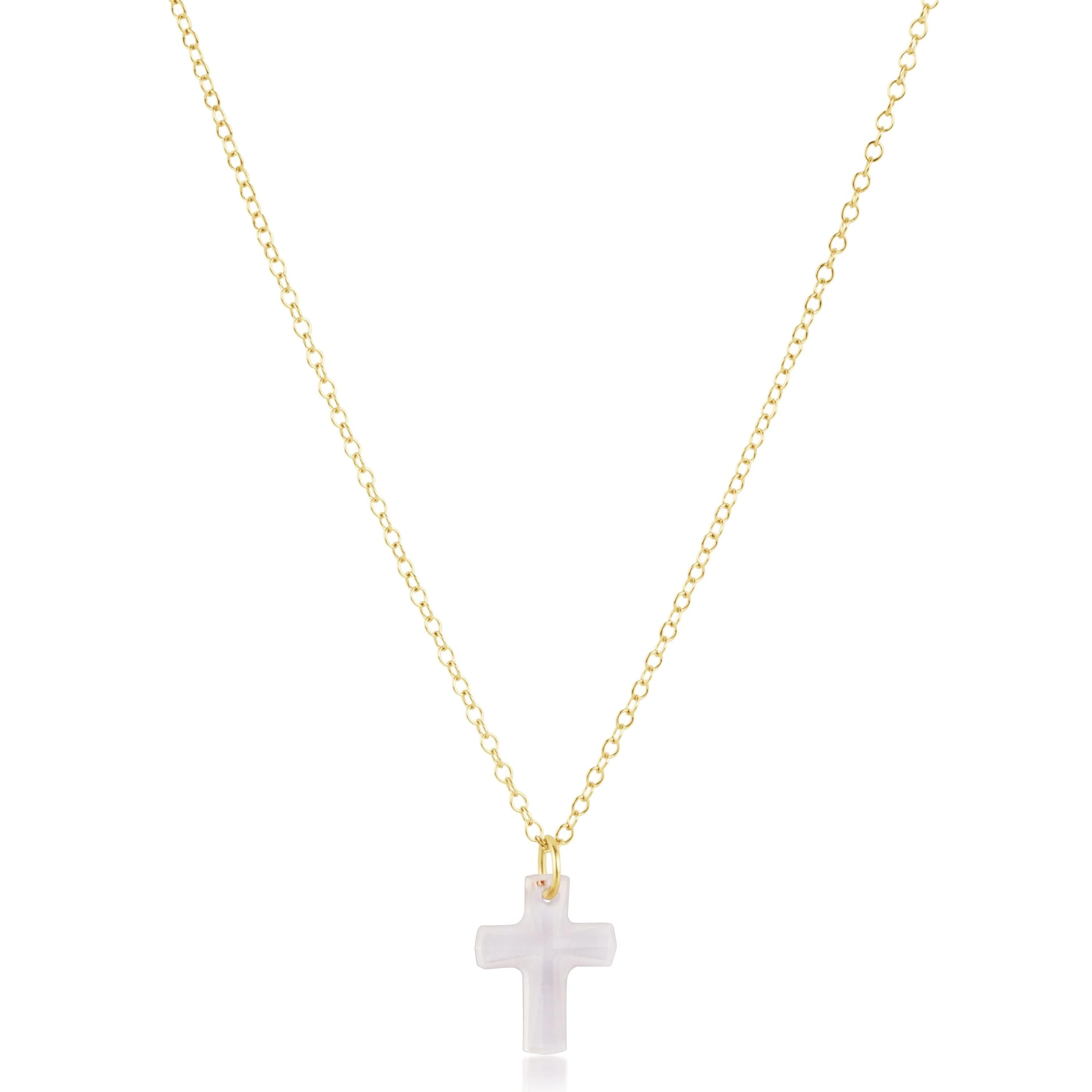 16" Necklace Gold - Blessed Crystal Charm - Image 2