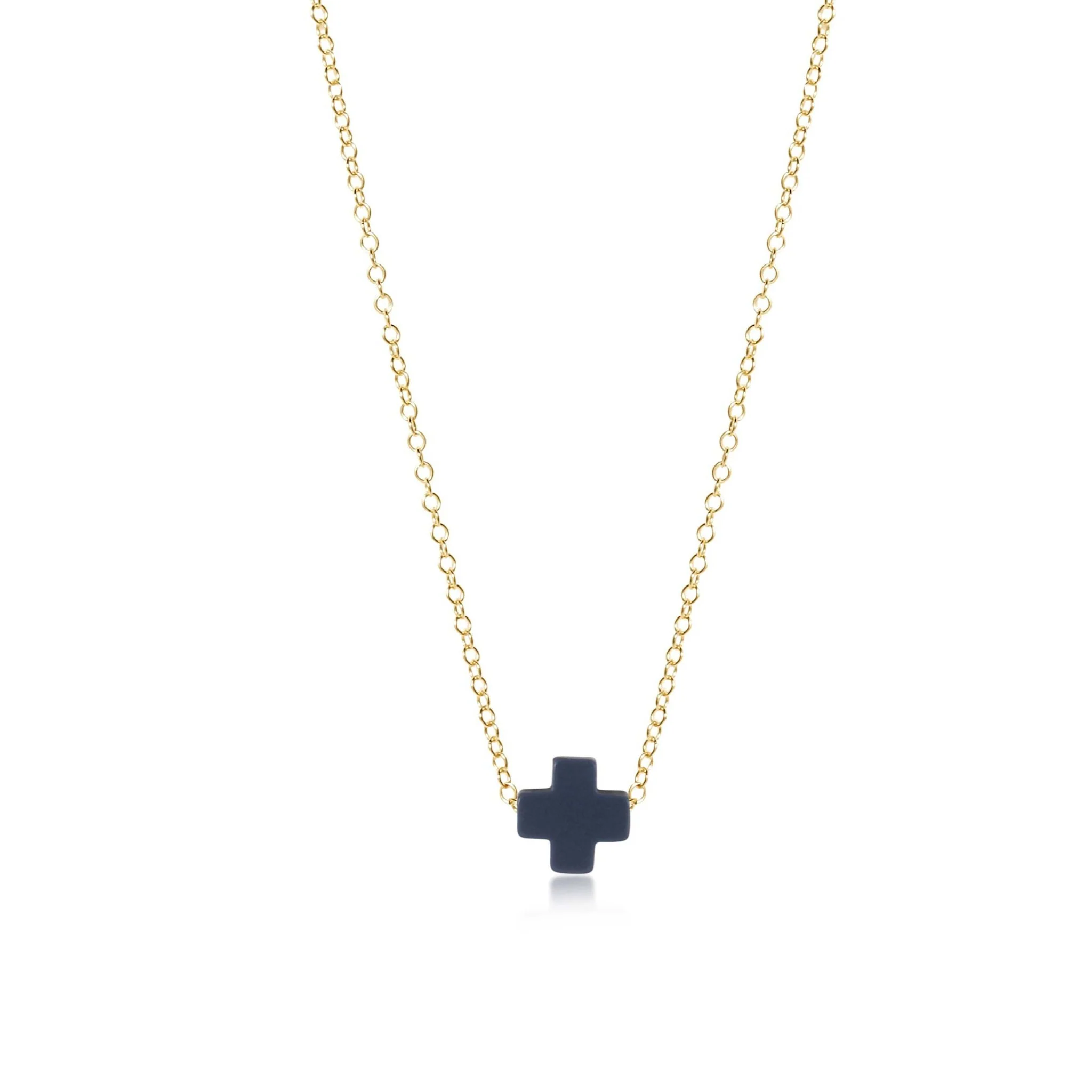 16" Necklace Gold - Signature Cross - Image 5