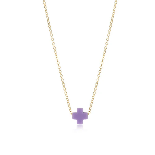 16" Necklace Gold - Signature Cross Small - Image 18