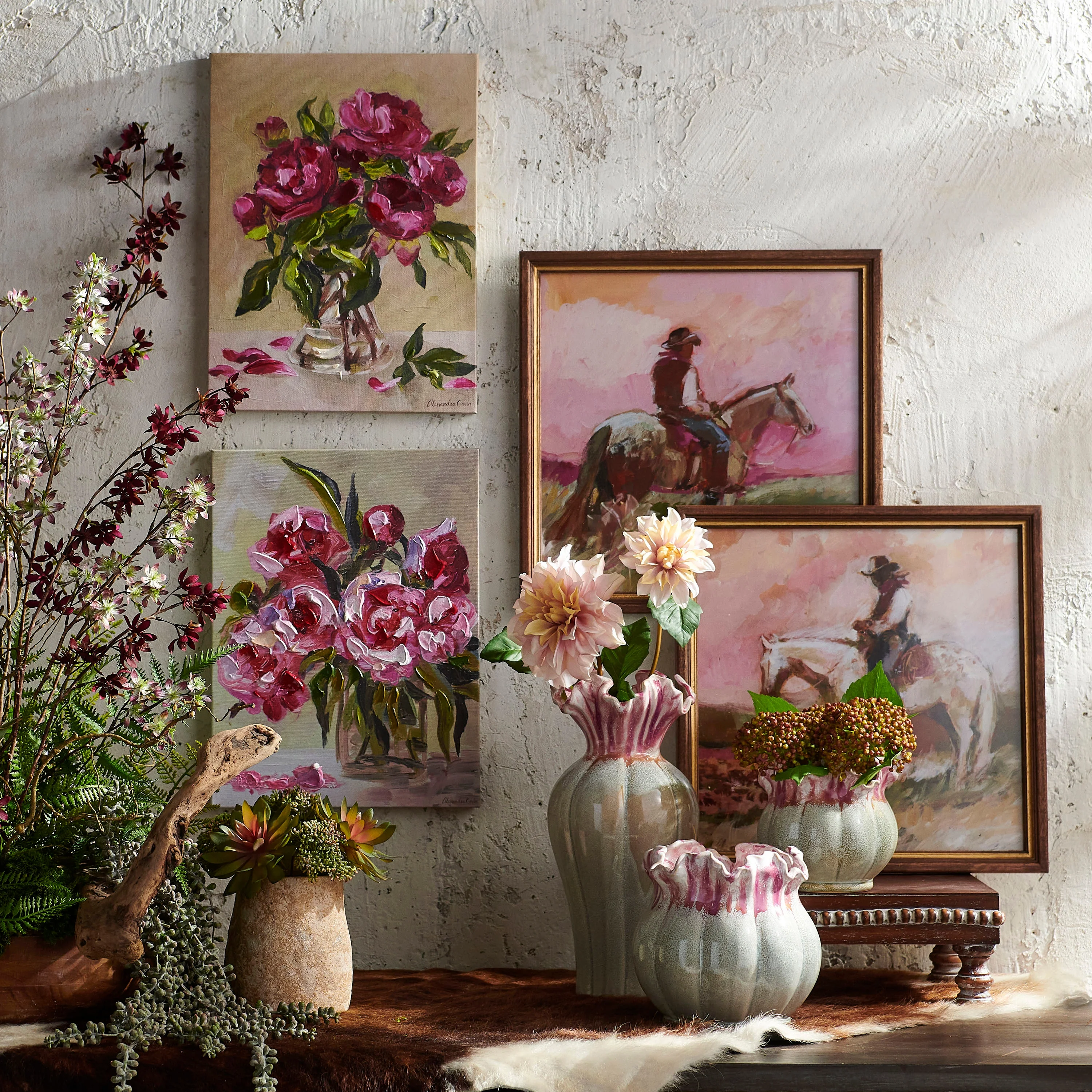 16" Rosy Whispers Wall Art - Sold Individually - Image 2