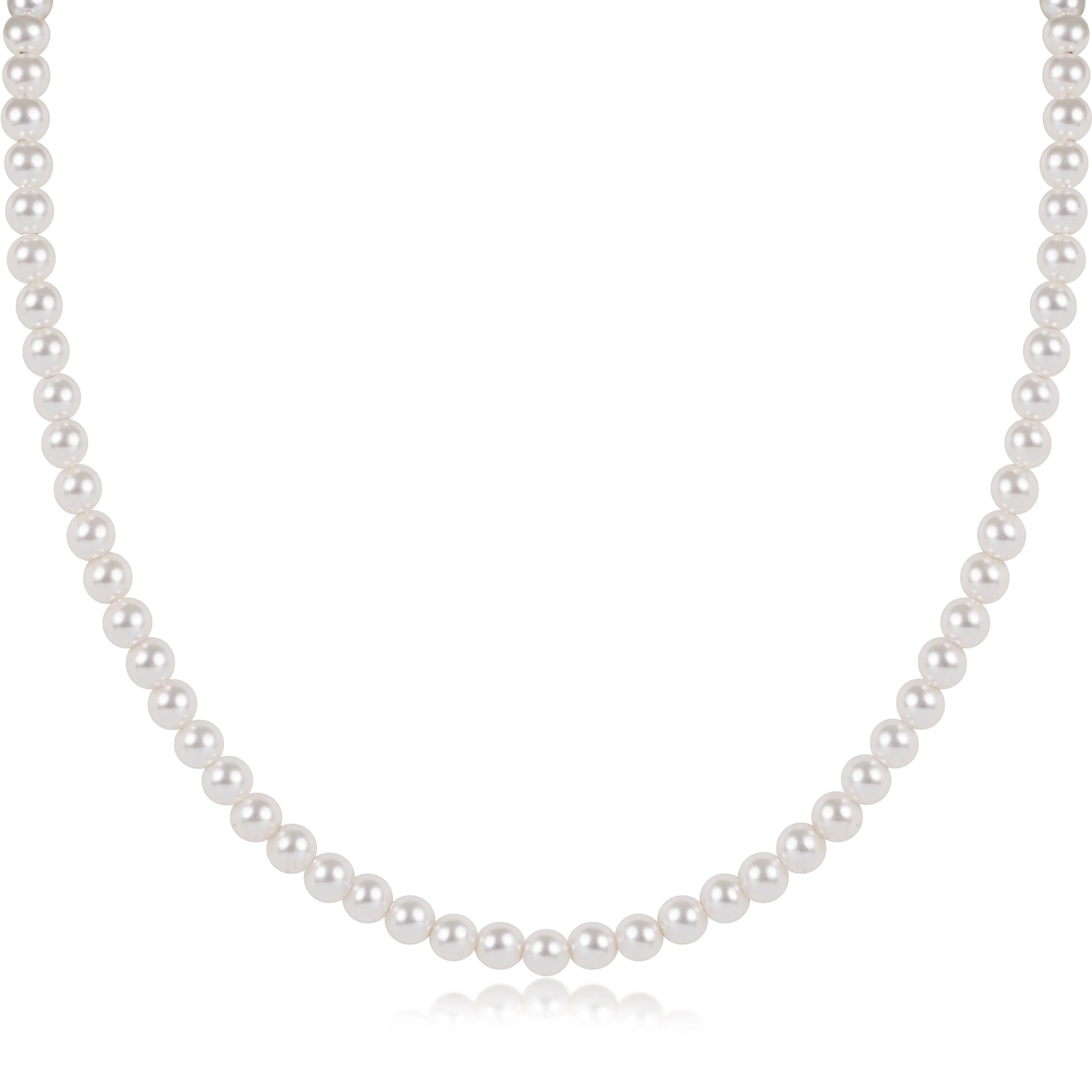 17" Choker Beaded - Classic Pearl 4mm - Image 2