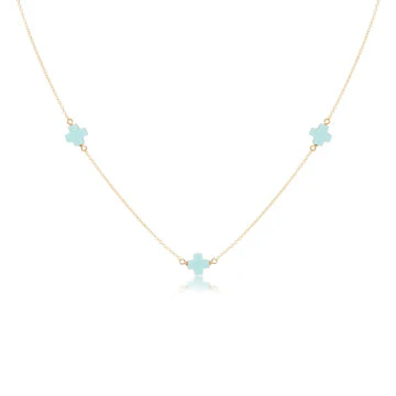 17" Choker Simplicity Chain Gold - Signature Cross - Image 4
