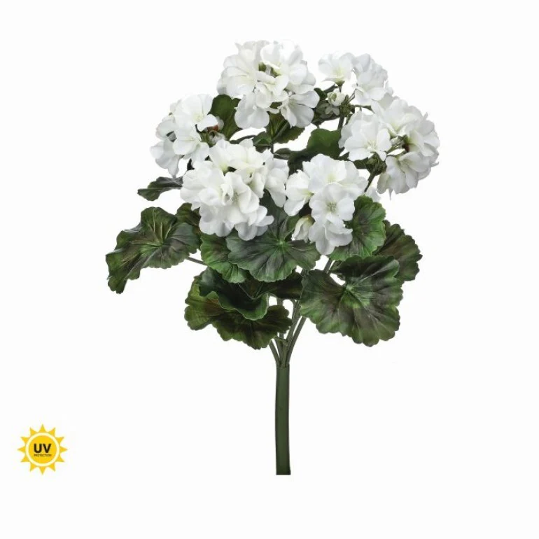 17" UV Natural Touch Summer Geranium Bush - Image 3