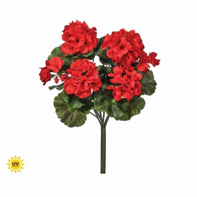 17" UV Natural Touch Summer Geranium Bush - Image 4