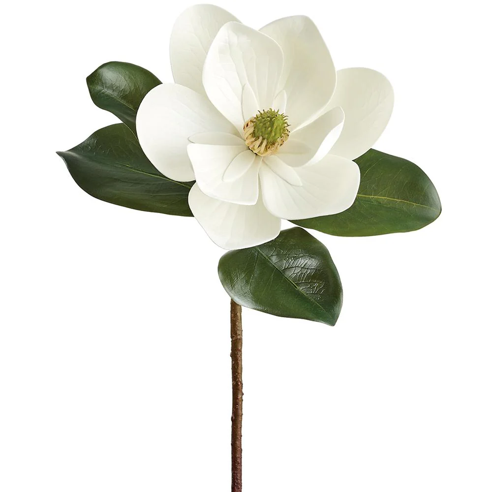 18" Magnolia Spray White