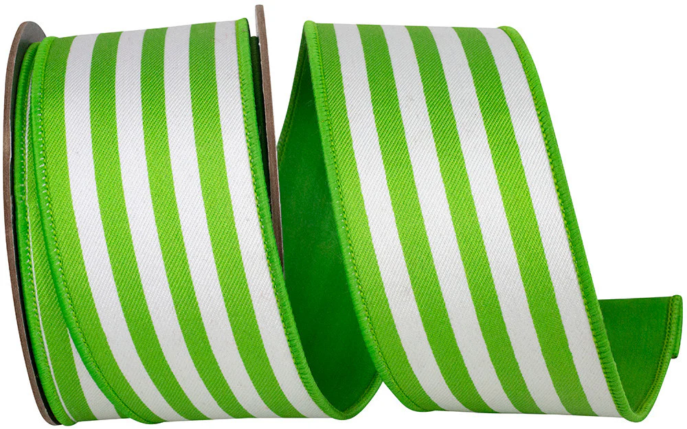 2-1/2 Inch Striped Twill Deluxe Dupioni Backed Wired Edge - Image 4