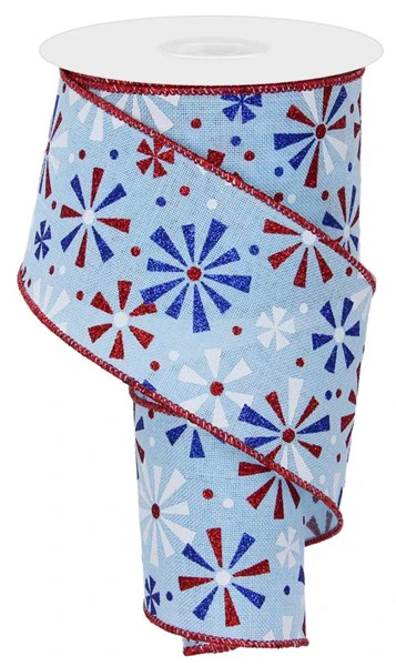 2.5" x 10yd Vintage Pinwheels Ribbon