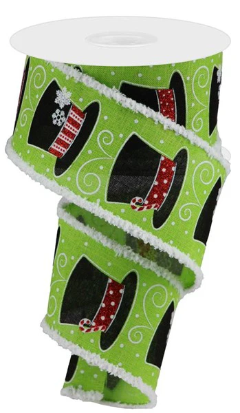 2.5"X10yd Snowman Hats/Drift Ribbon - Image 3