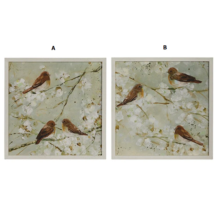 20” Wrens on Branch Framed Print - Sold Individually - Image 2