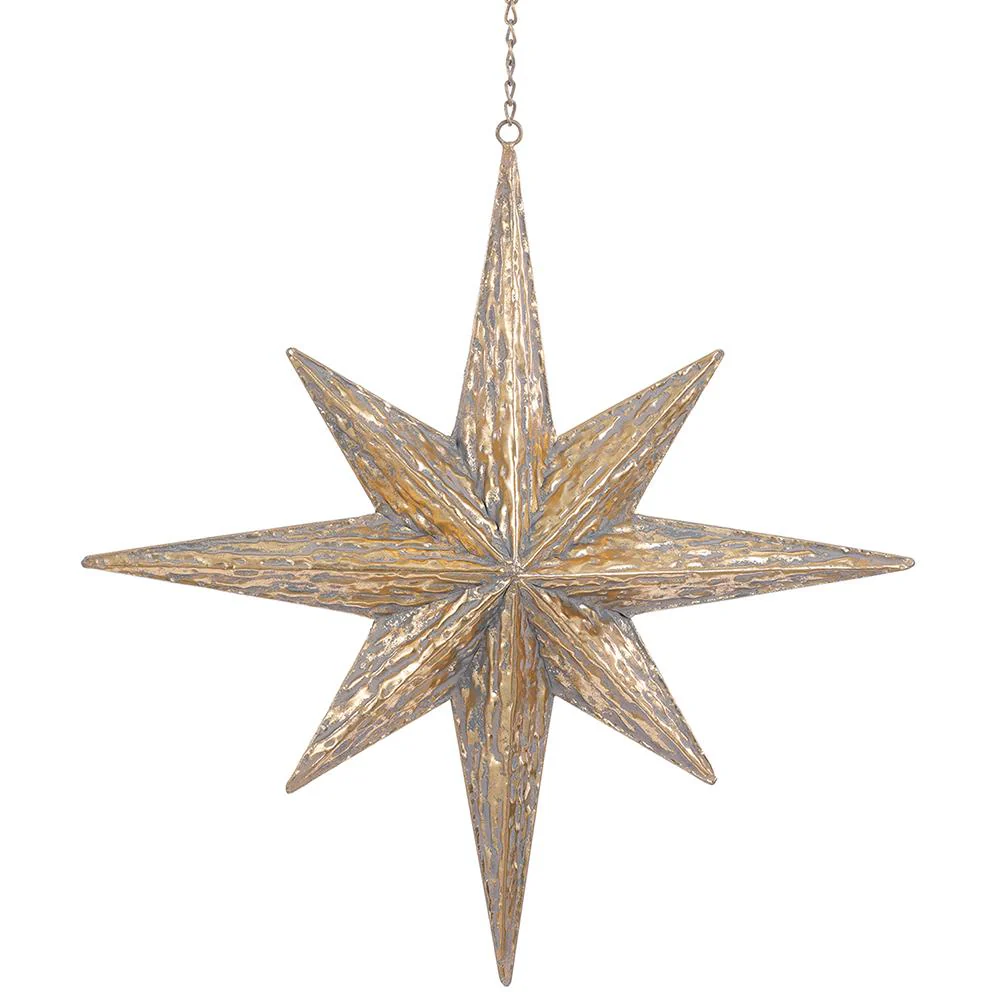 20.5" Star of Bethlehem Ornament Gold - Image 2