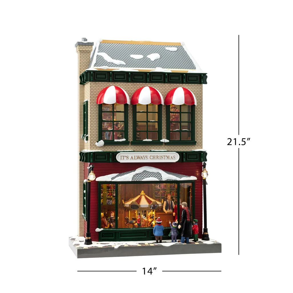 21.5" Animated & Musical Vintage Department Store - Image 3