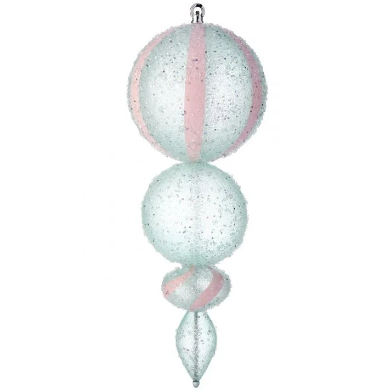 21" Iced Candy Finial Ornament KD - Image 3