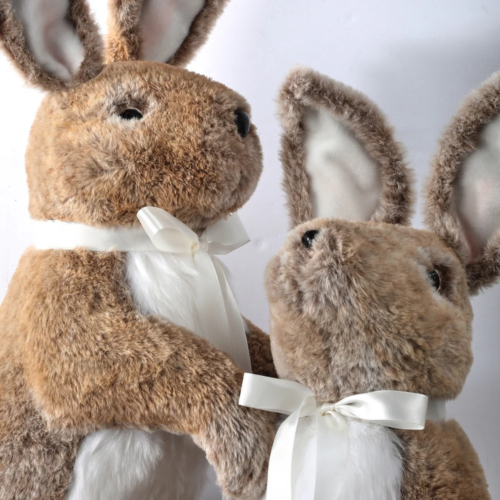22" Faux Fur Standing Bunny - Sold Individually - Image 2