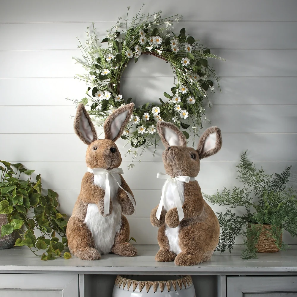 22" Faux Fur Standing Bunny - Sold Individually - Image 3