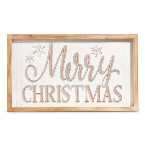 22" Merry Christmas Framed Wall Art