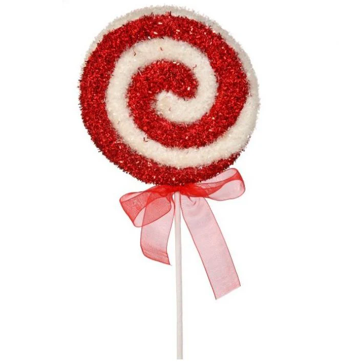 22" Sparkle Candy Swirl Disc With Bow Lollipop - Image 4
