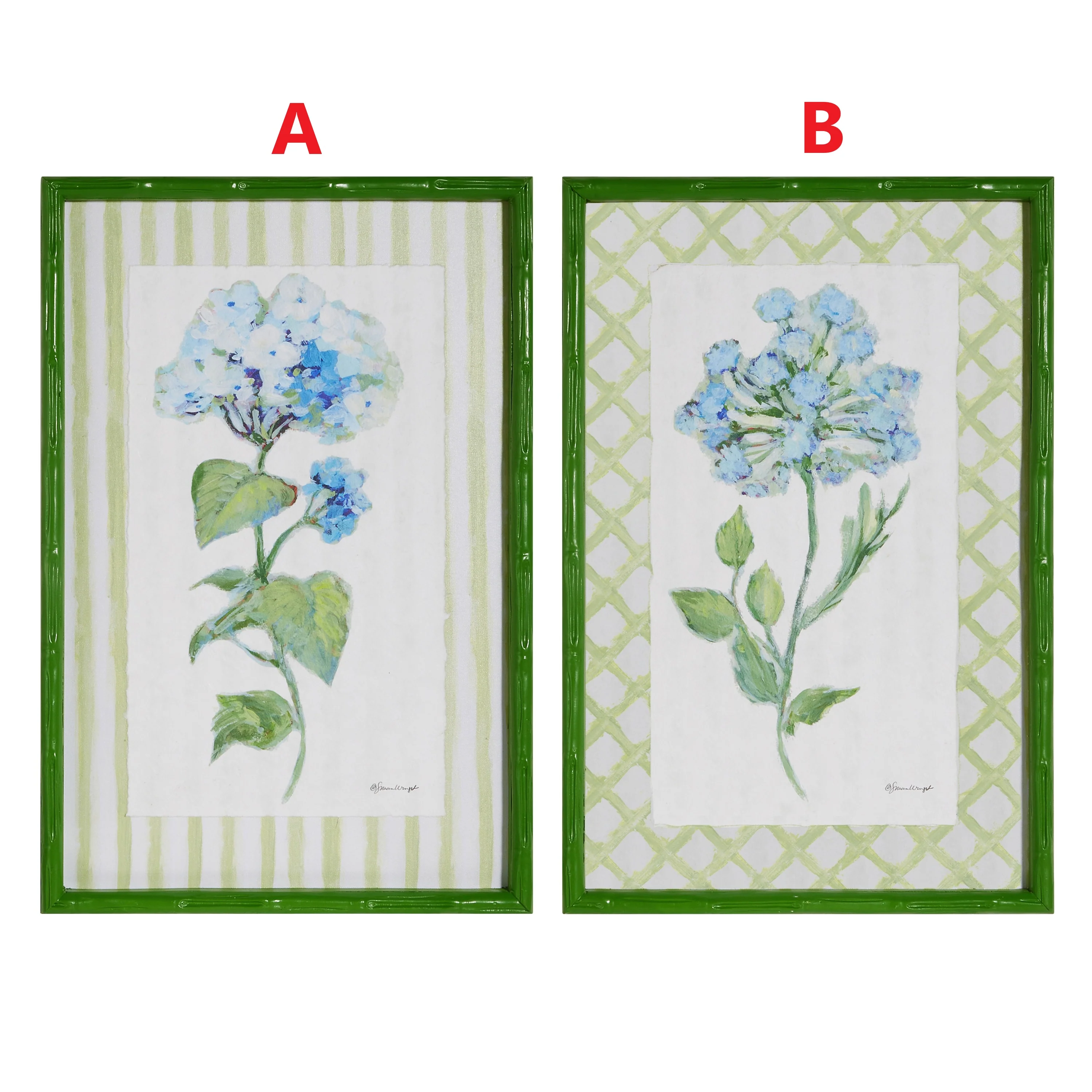 23.5" Azure Bloom Framed Print - Sold Individually