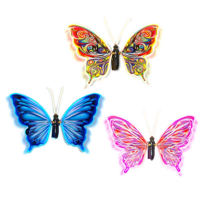 24"L Electric Lighted & Animated Butterfly with Wall Mount