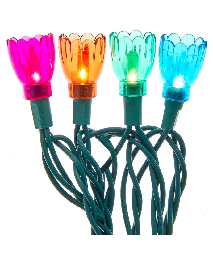 25.5' UL 10-Light Multicolored Tulip Light Set - Image 2