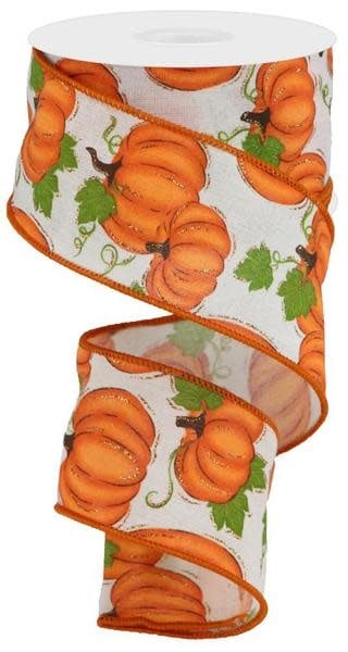 2.5" x 10yd Pumpkin Patch Ribbon