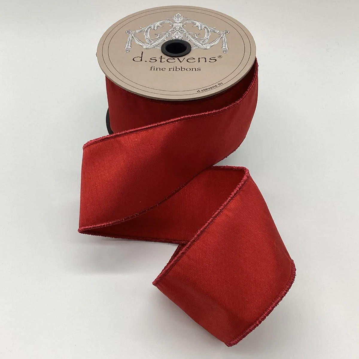 2.5” x 10yds Faux Dream Dupion, Crimson