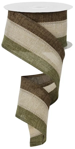 2.5"X10yd 3 Color 3 In 1 Royal Burlap Ribbon - Image 2