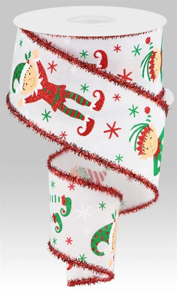 2.5"X10yd Elves/Royal/Tinsel Ribbon - Image 5