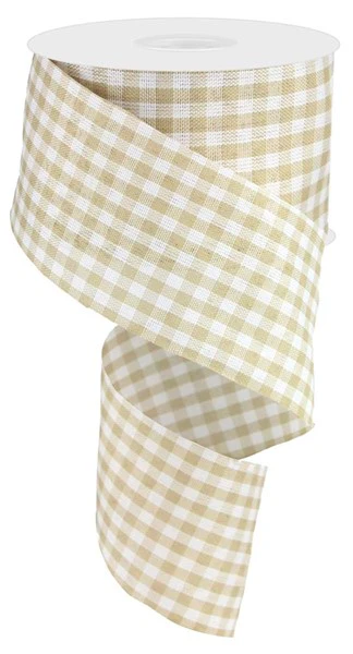 2.5"X10yd Farmhouse Gingham Ribbon - Image 3