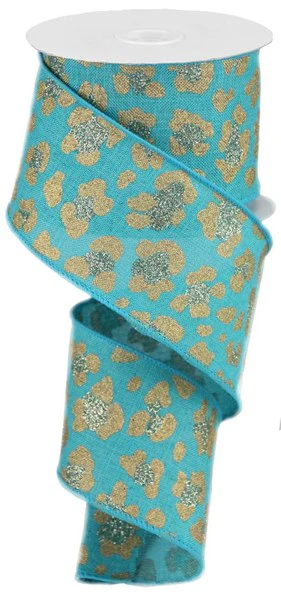 2.5"X10yd Glitz Leopard Print Ribbon - Image 2