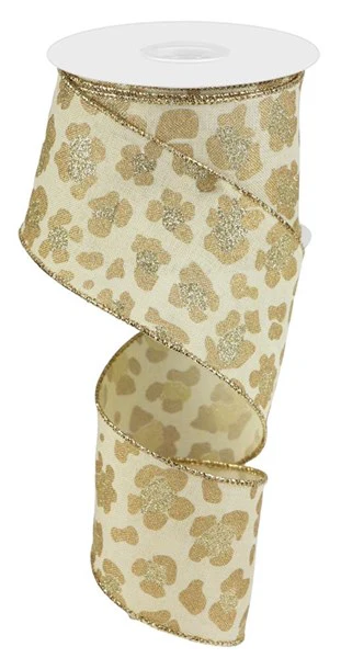 2.5"X10yd Glitz Leopard Print Ribbon - Image 5