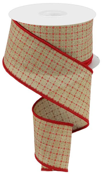 2.5"X10yd Raised Stitched Squares/Royal Ribbon - Image 10