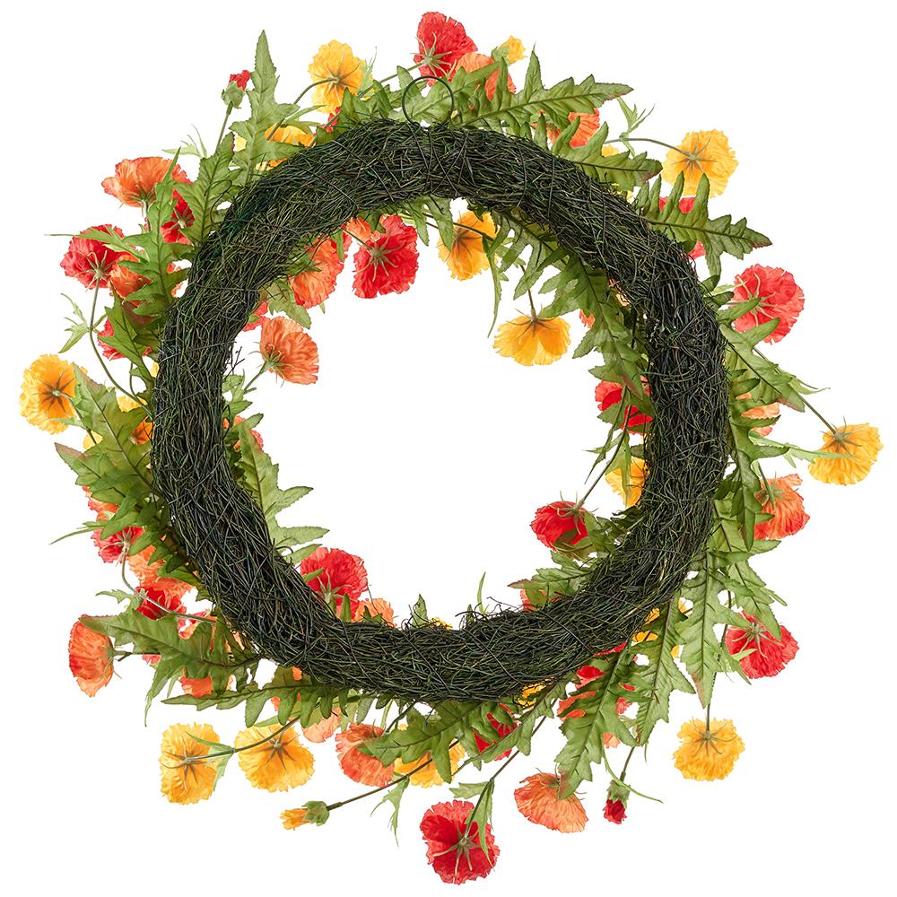 26" Poppy Wreath Mixed - Image 2