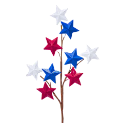 28" Metal Antique Country Stars Spray