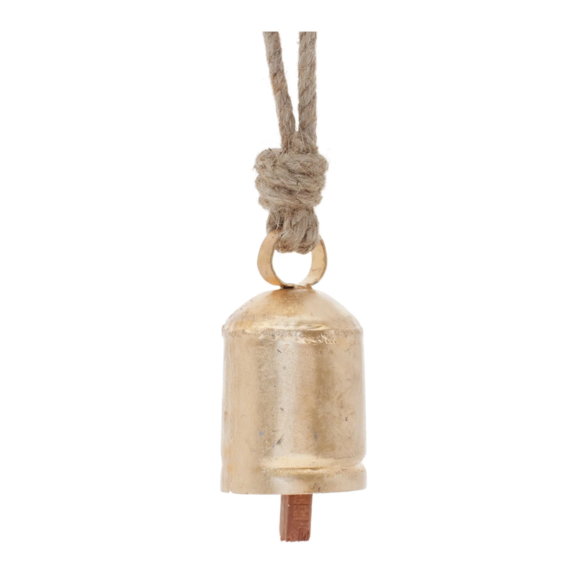 3.5" Bell Ornament Iron/Jute