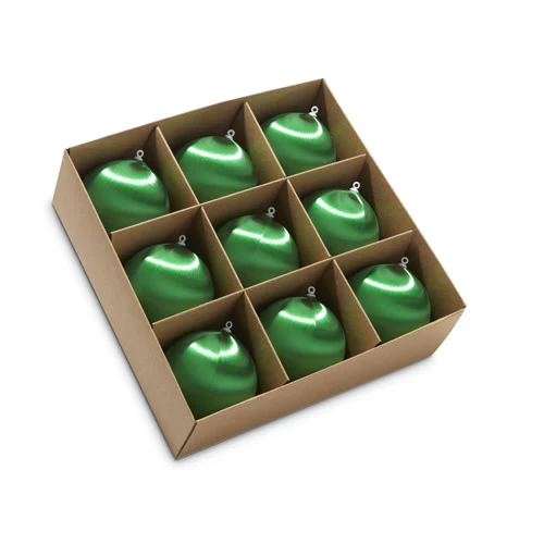 3" Green Satin Ball Ornaments - Sold Individually