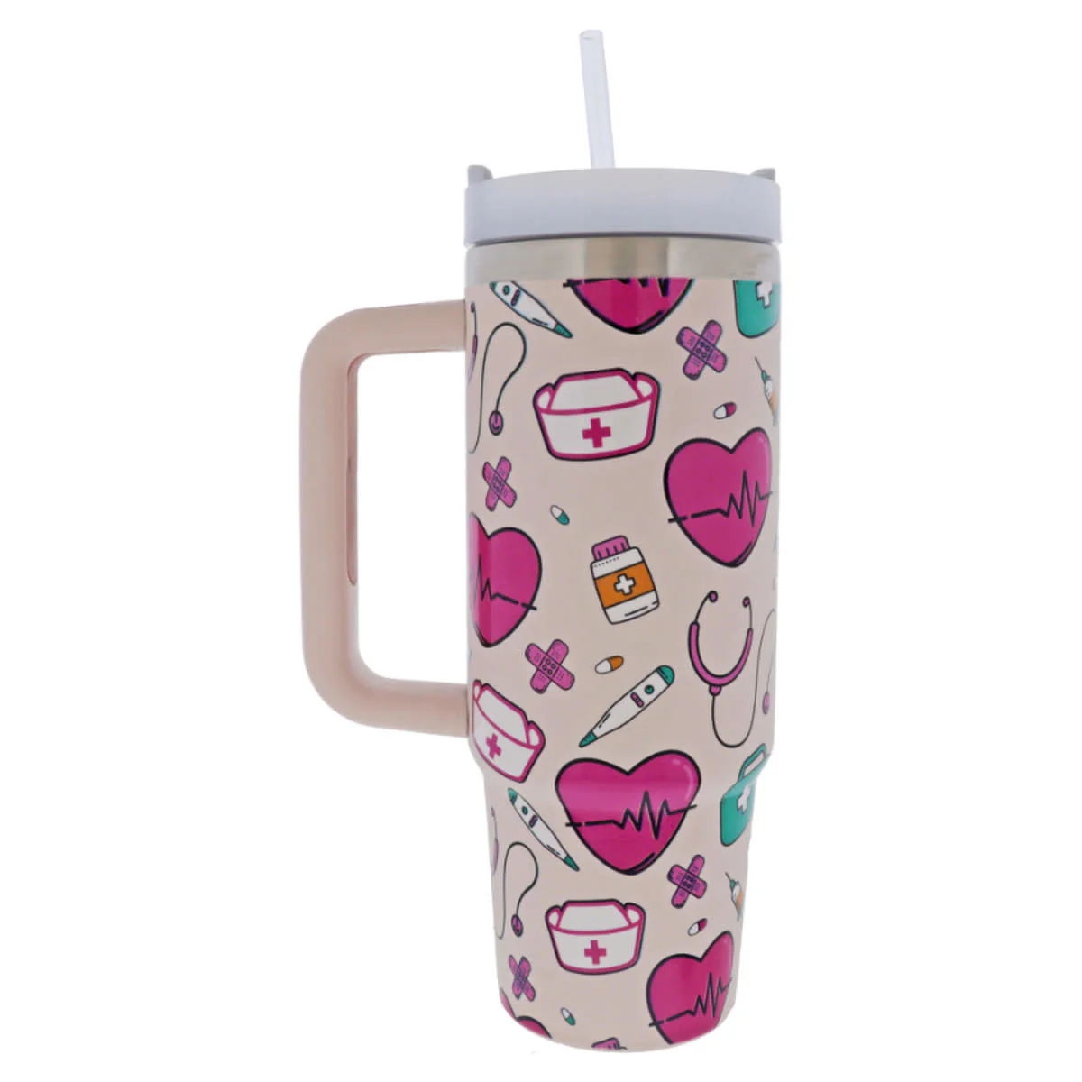 30 Oz. Tumbler With Straw and Handle - Image 3