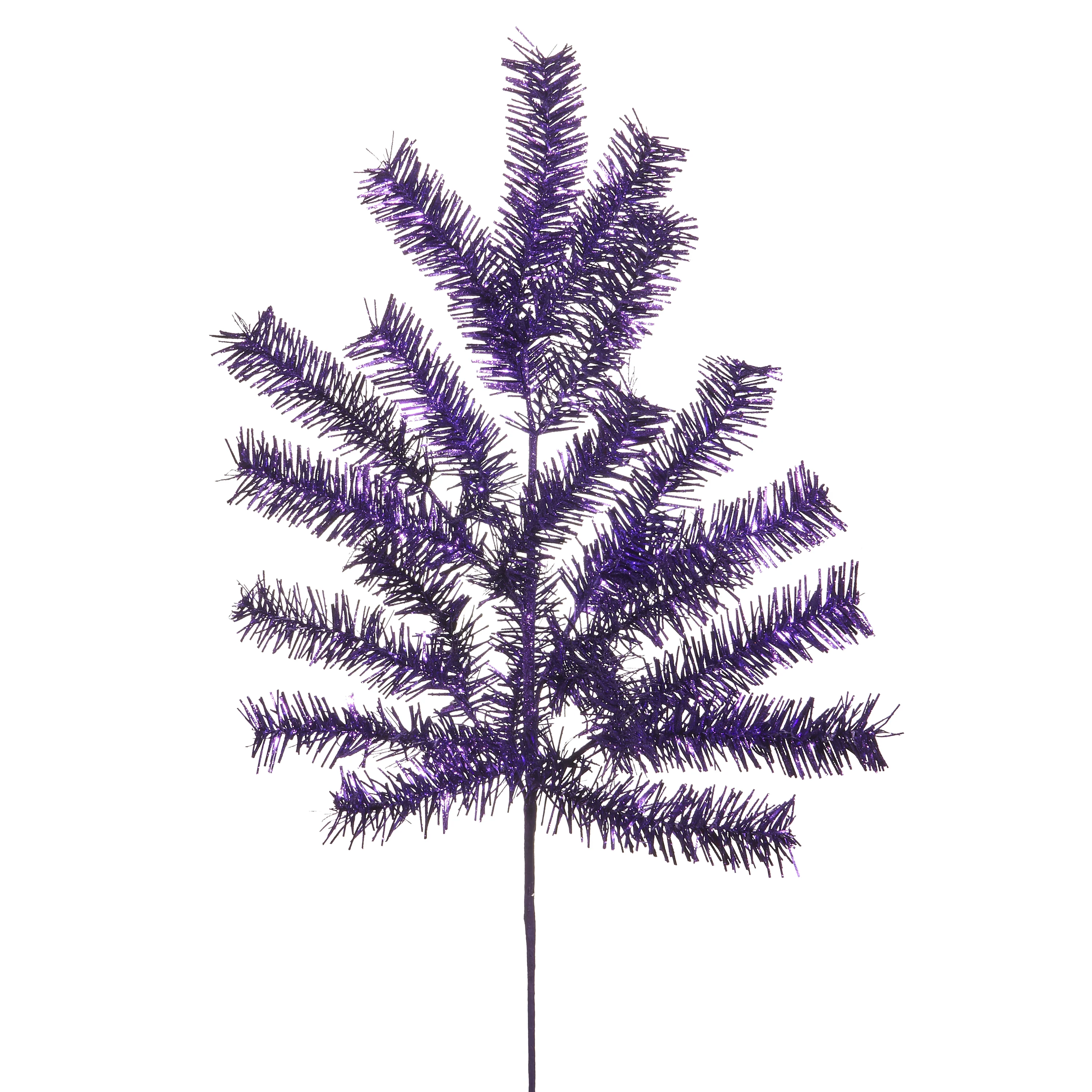 30" Purple Tinsel Spray - Image 2
