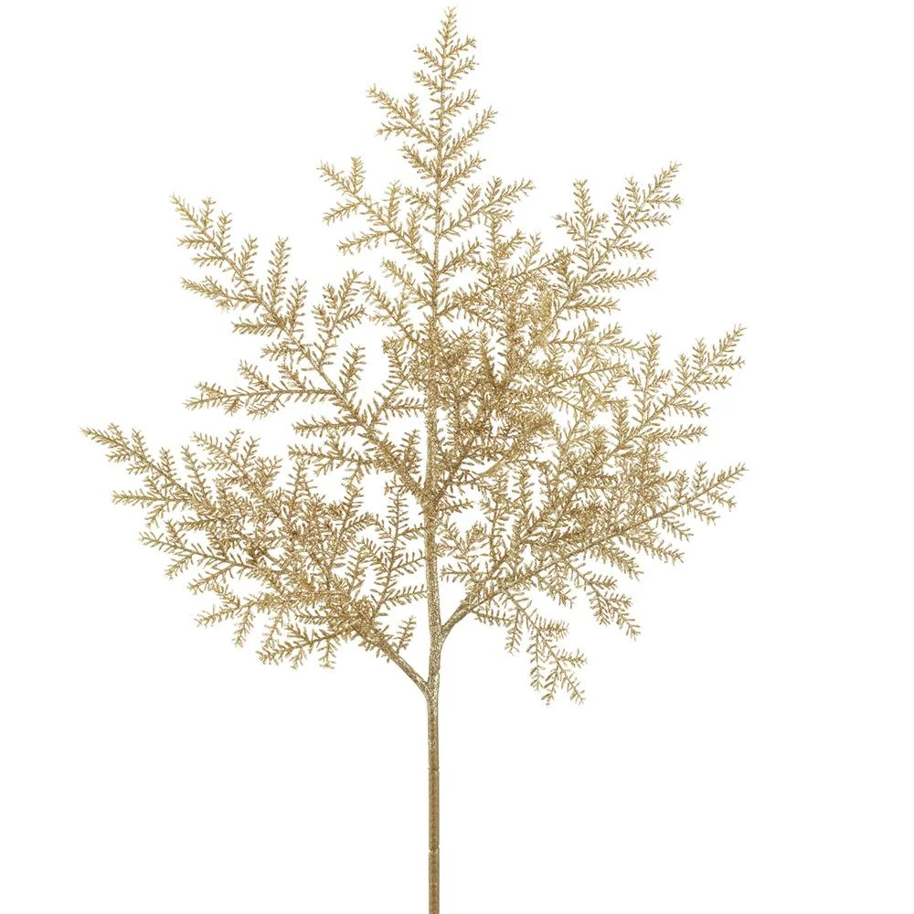 31" Glittered Pine Spray Gold