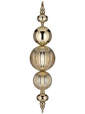 33" Ridged Vacuum Plate Ball Finial Ornament