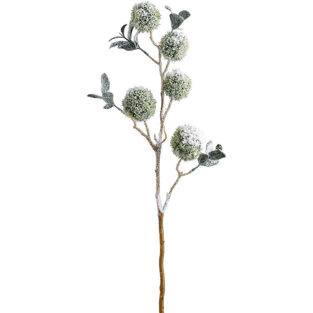 33" Snowed Chestnut Spray  Green White - Image 2