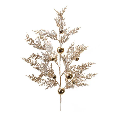 34"H Sleigh Bell and Pine Spray - Image 2